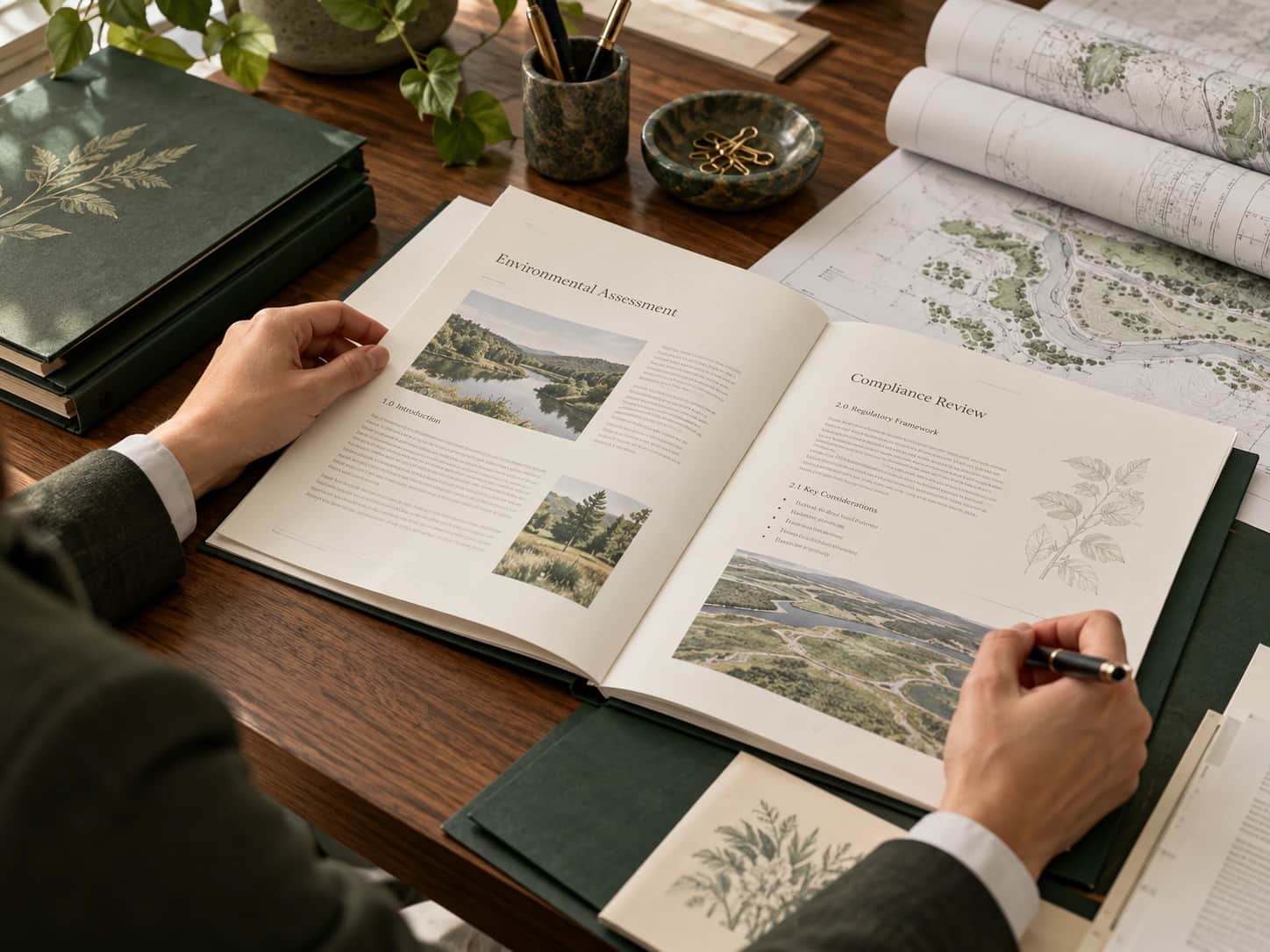 Illustration of environmental assessment and compliance documents under review