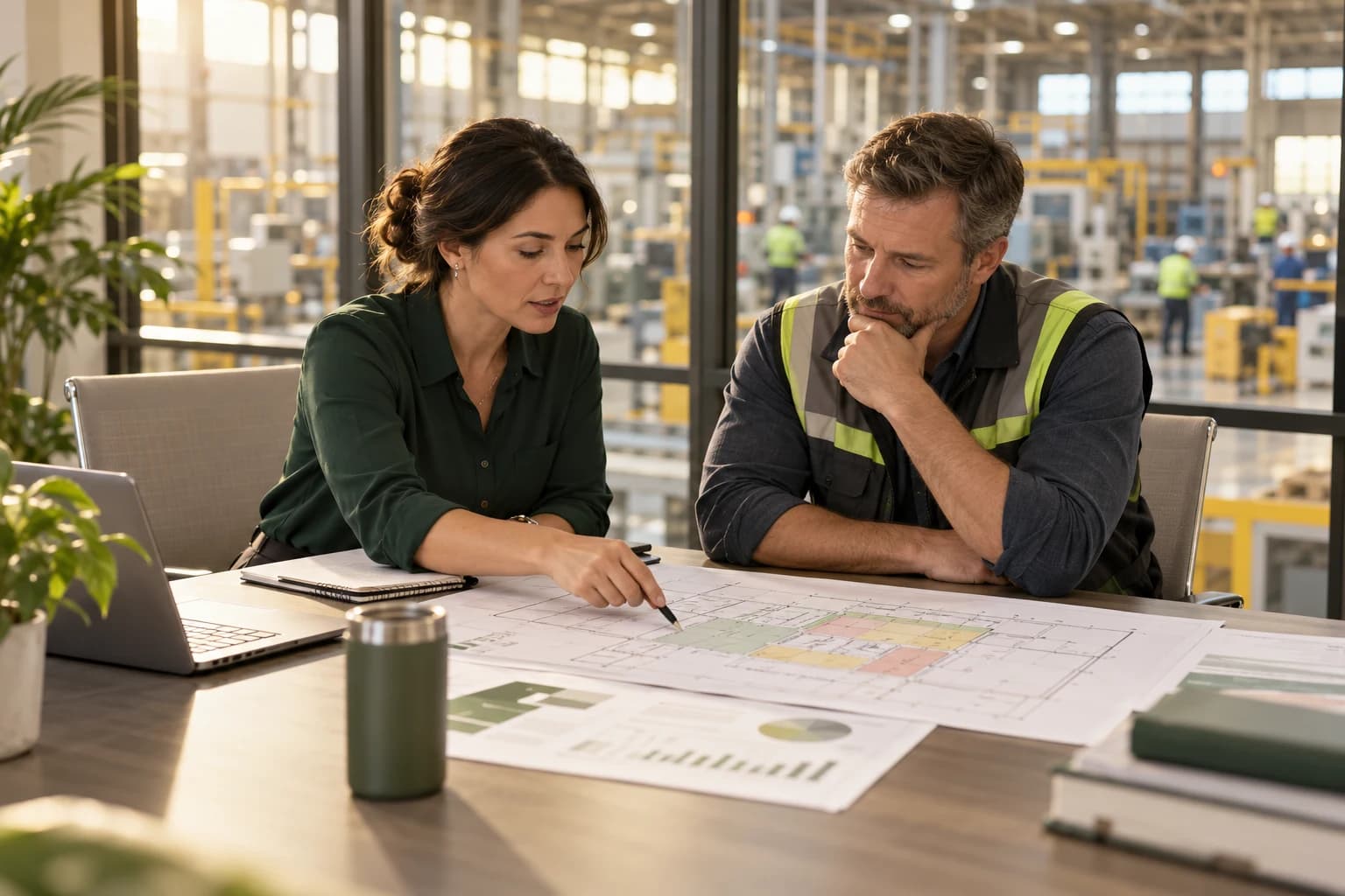 Illustration of workplace health planning with an employer
